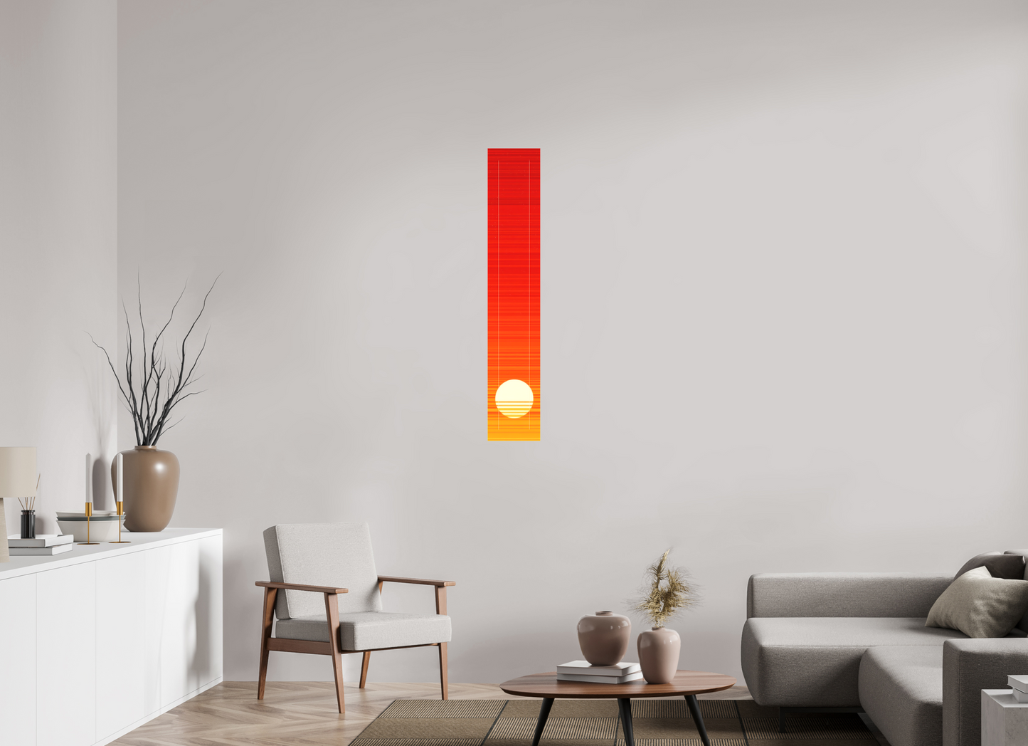 8 x 45.9″, Textile on Canvas Desert Mirage 2