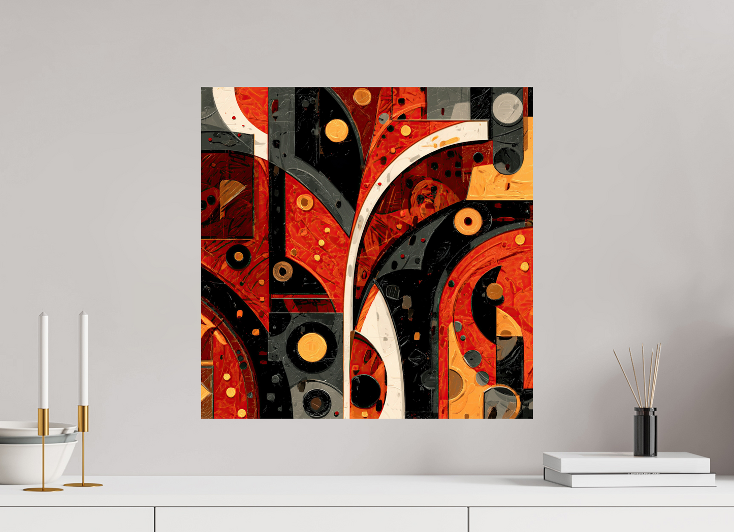 20 x 20″, Fine Art Print On Aluminum Dibond Abstract Chaos