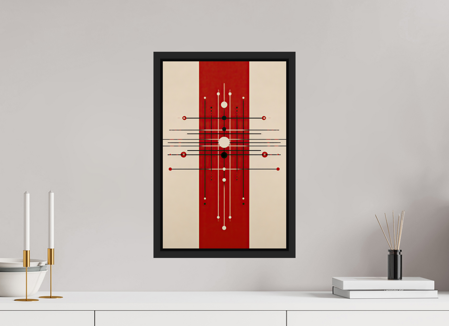 12 x 18.2″, Fine Art Print on Aluminum Dibond with Boarder Red Line