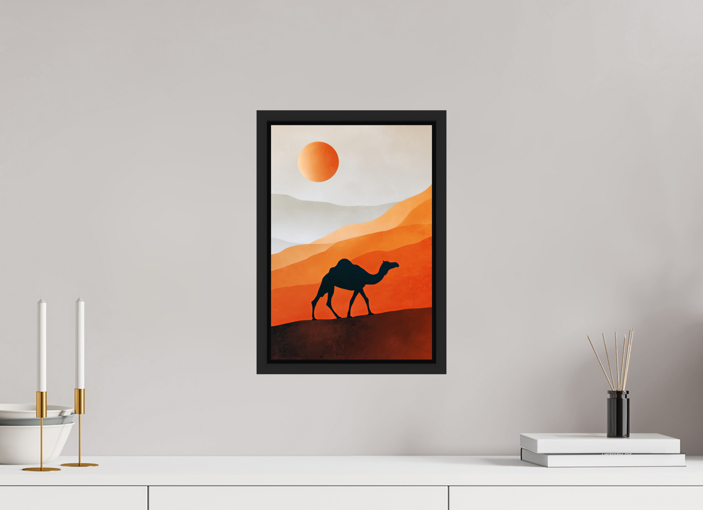 10 x 14.6″, Fine Art Print on Aluminum Dibond with Boarder Camel