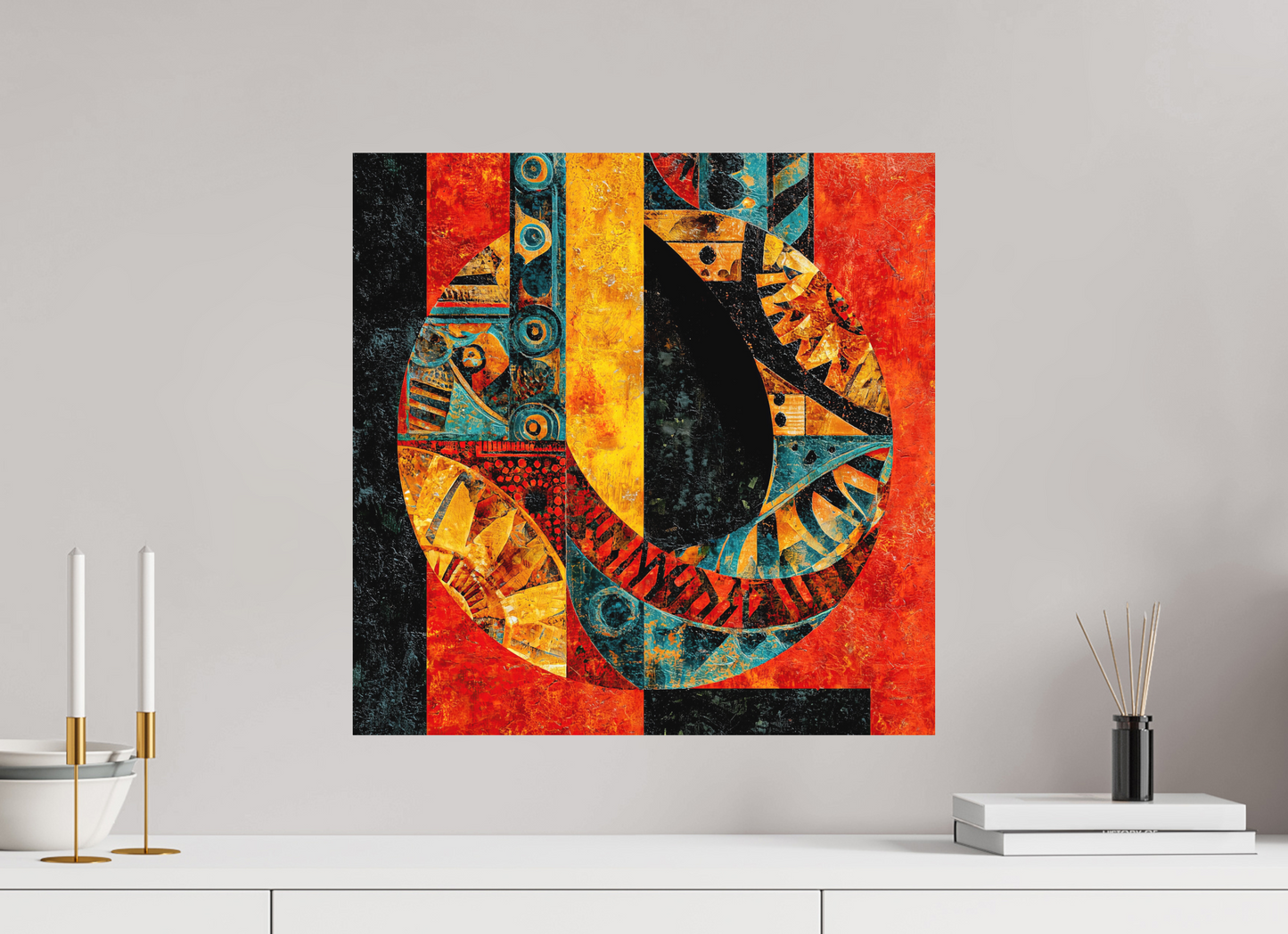 20 x 20″, Photo Print on Aluminum Backing Tribal Circle 1