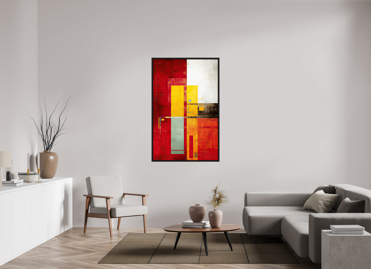 36 x 56.1″, Fine Art Print on Aluminum Dibond with Boarder Modern Rectangle