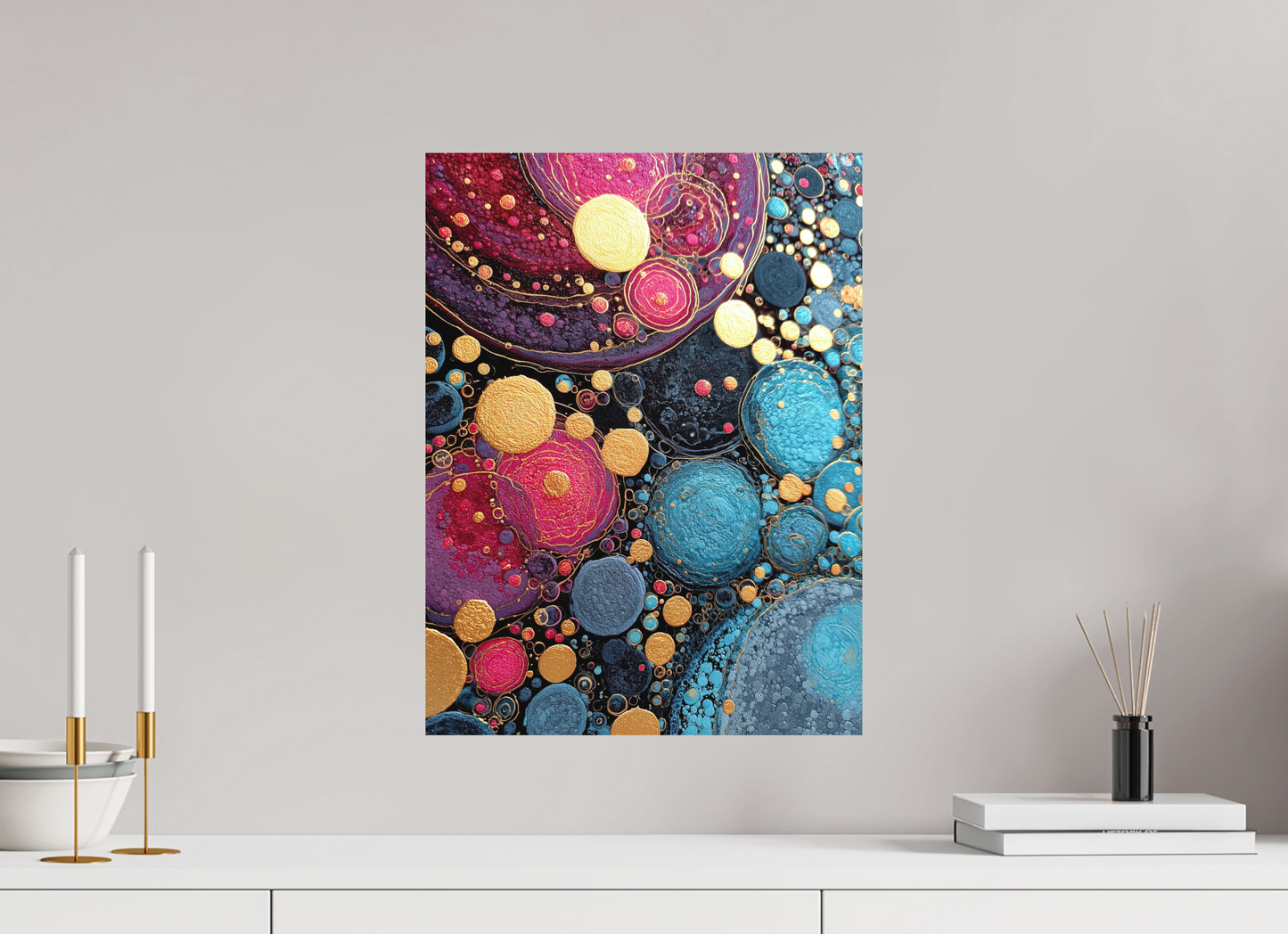 15 x 20″, Photo Print on Aluminum Backing Abstract Circles