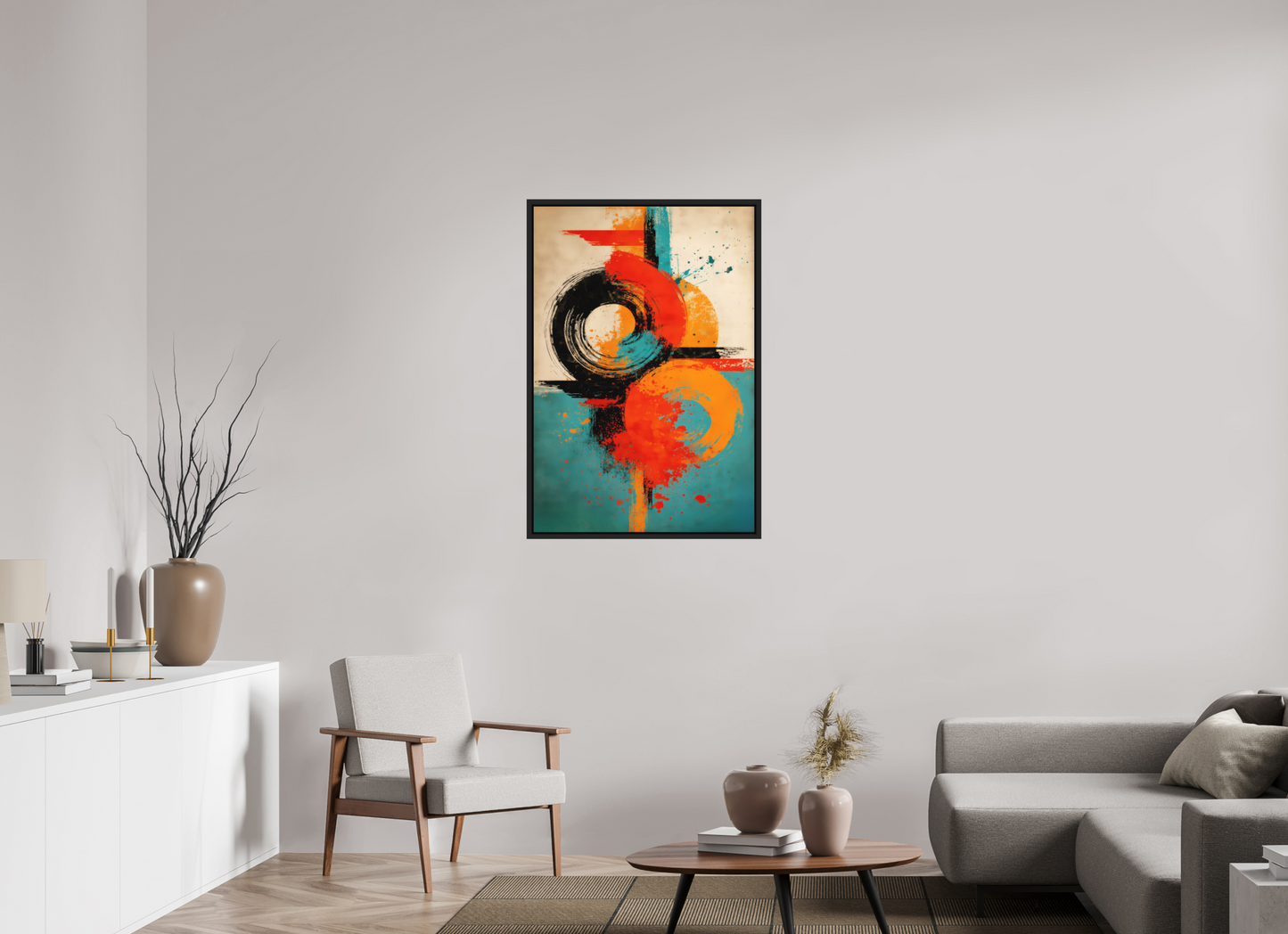 28 x 41.3″, Photo Print on Aluminum Backing with boarder Abstract Traffic Sign