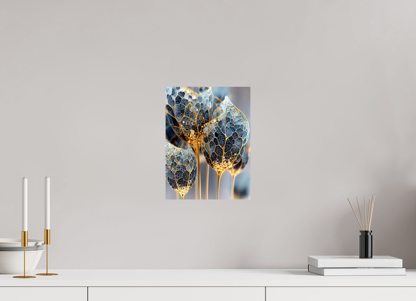 9 x 12″, Fine Art Print On Aluminum Dibond Luxury Glass Flowers