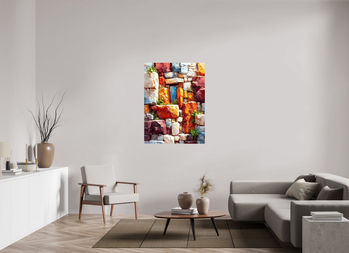 36 x 48″, Fine Art Print On Aluminum Dibond Desert Rocks