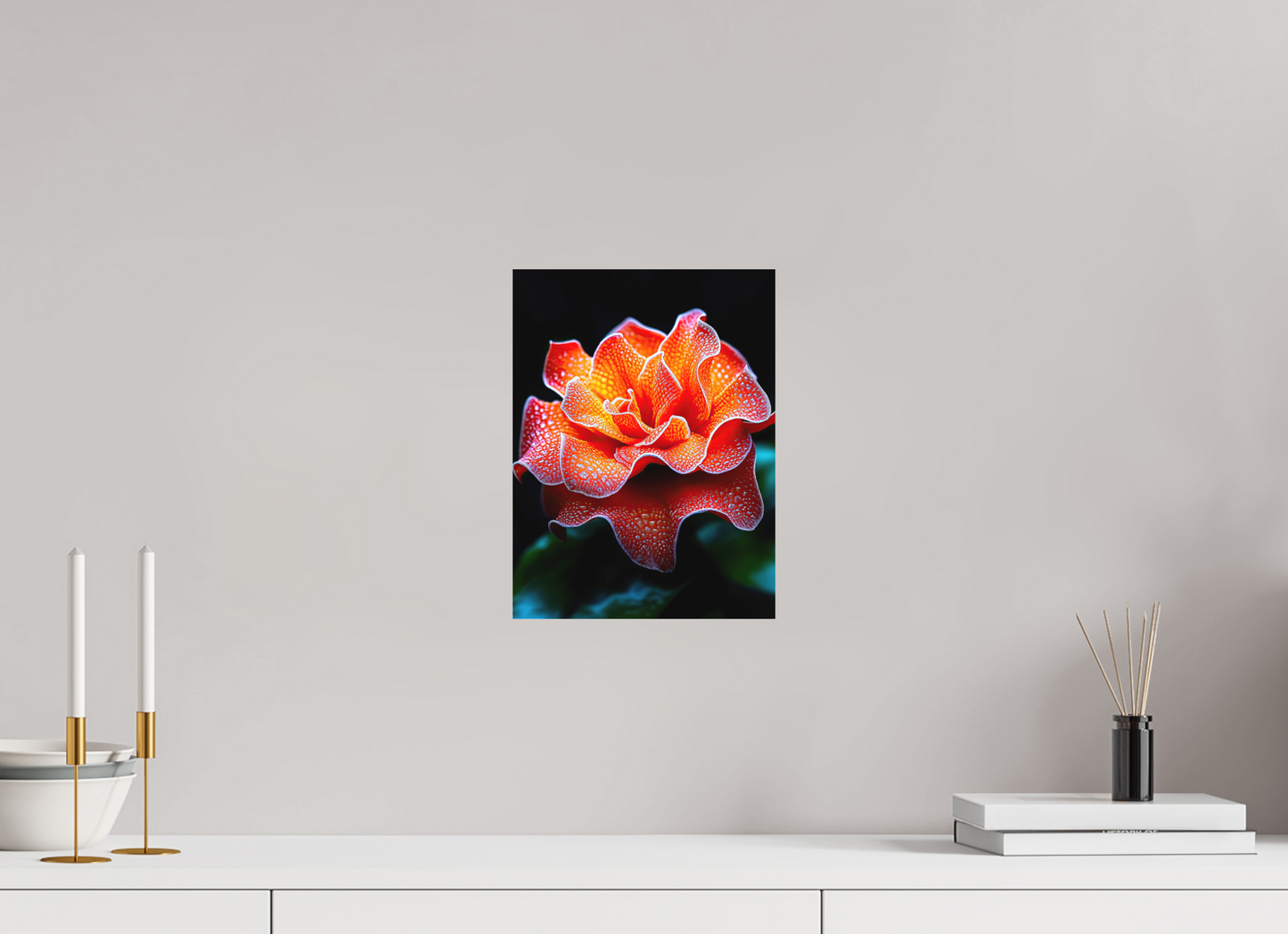 9 x 12″, Photo Print on Aluminum Backing Orange Flower