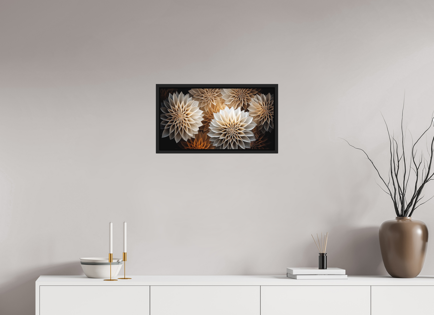 22.5 x 12″, Photo Print on Aluminum Backing with boarder Pollen Flowers