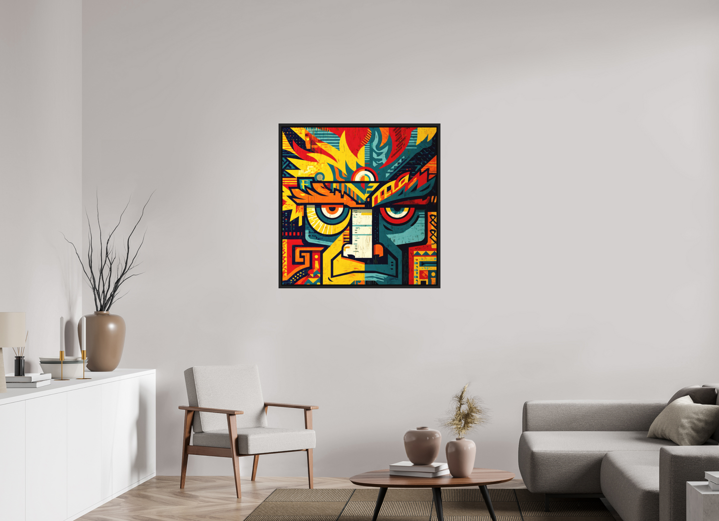 35 x 35.7″, Photo Print on Aluminum Backing with boarder Urban Tribal 2