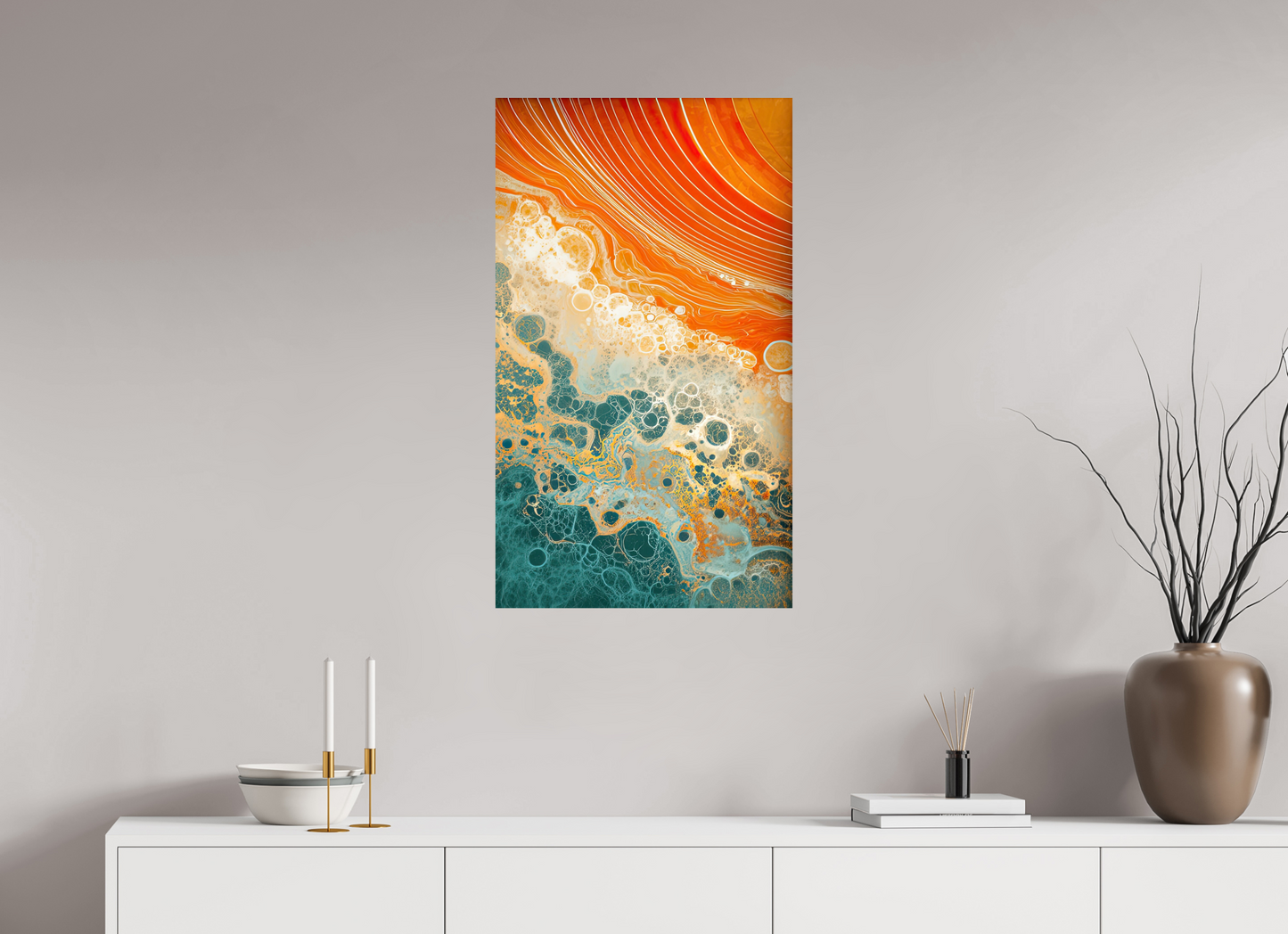 20 x 34.4″, Fine Art Print On Aluminum Dibond Abstract Desert Beach