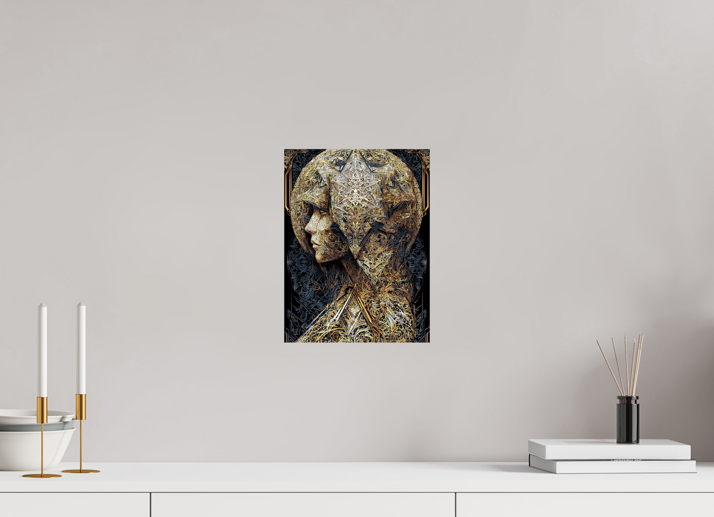 9 x 12″, Fine Art Print On Aluminum Dibond Art Deco Woman