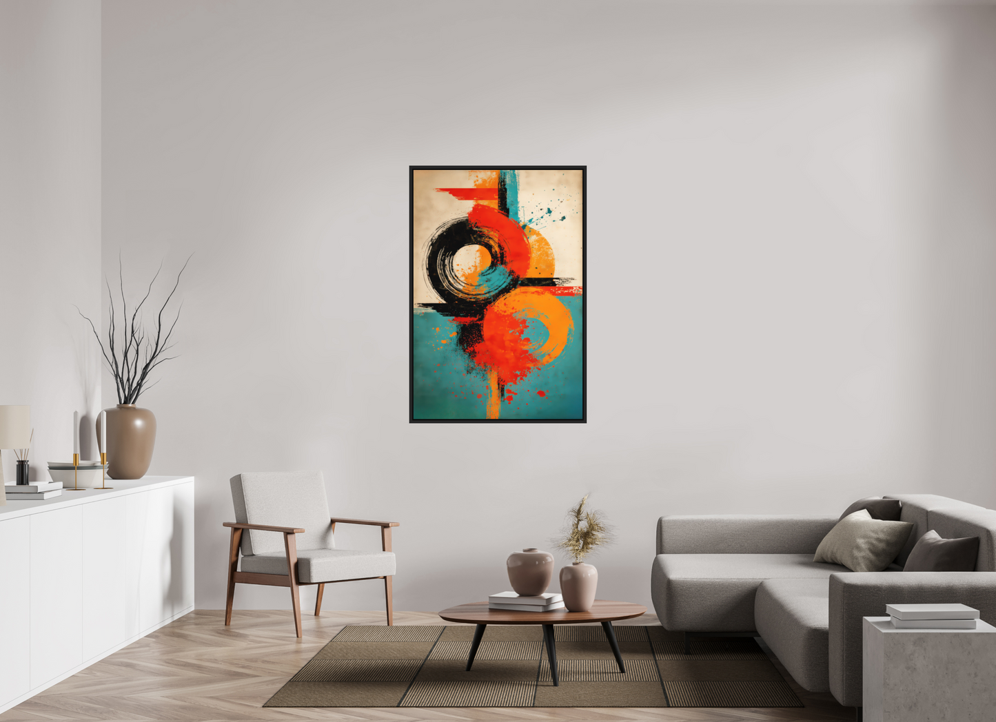 35 x 51.6″, Photo Print on Aluminum Backing with boarder Abstract Traffic Sign