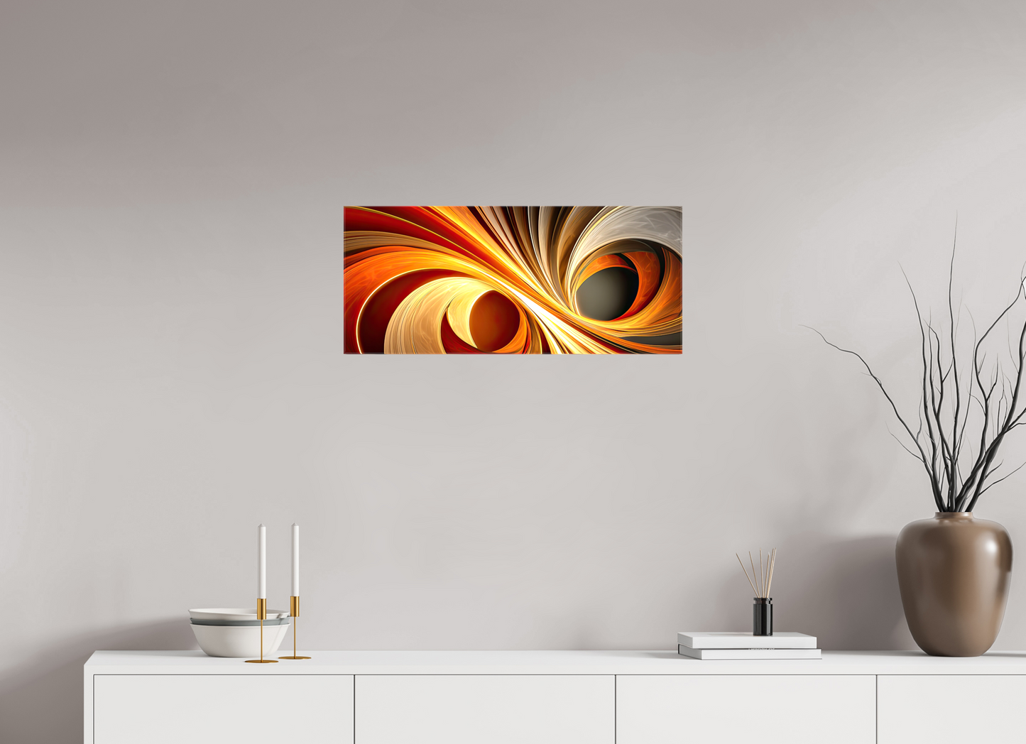 27.9 x 12″, Glossy Canvas Wacky Swirl