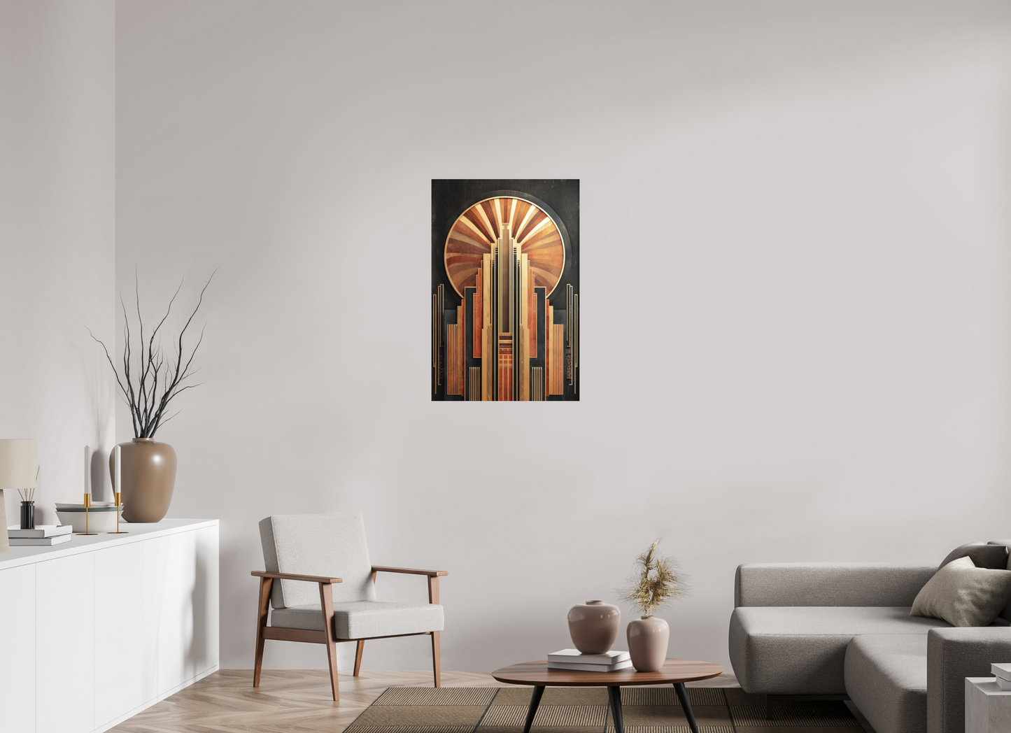 24 x 36″, Photo Print on Aluminum Backing Art Deco City 1