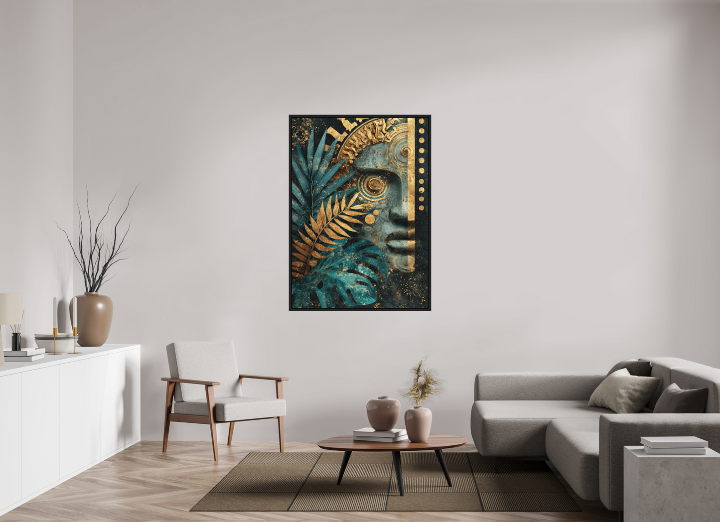 39 x 54.4″, Photo Print on Aluminum Backing with boarder Ancient Face 1