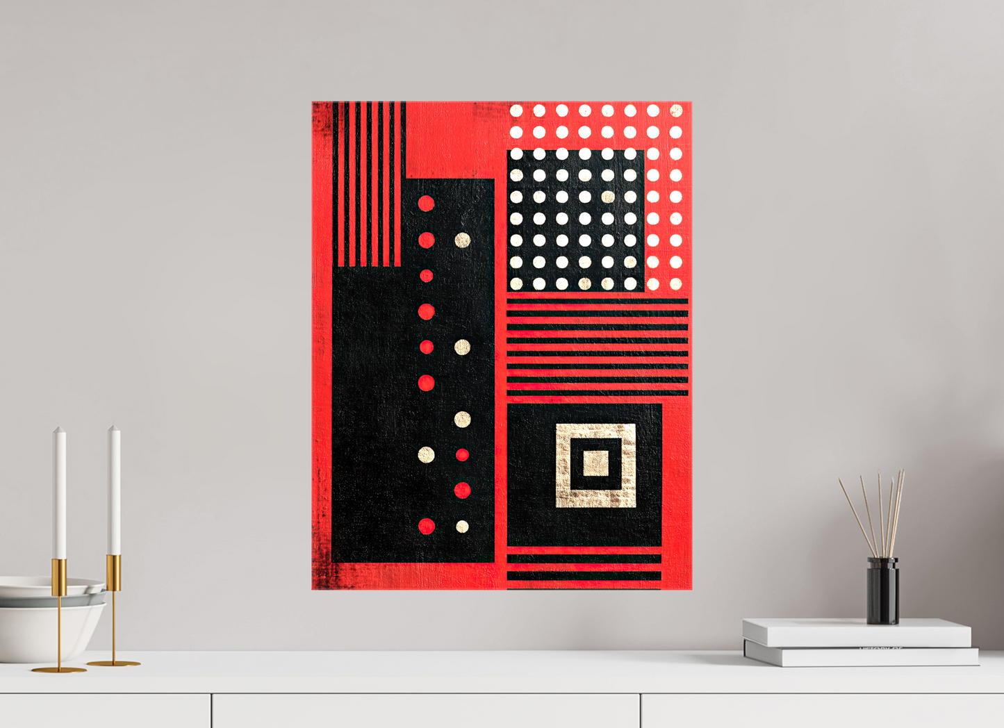 16 x 20.6″, Glossy Canvas Abstract Barcode 2