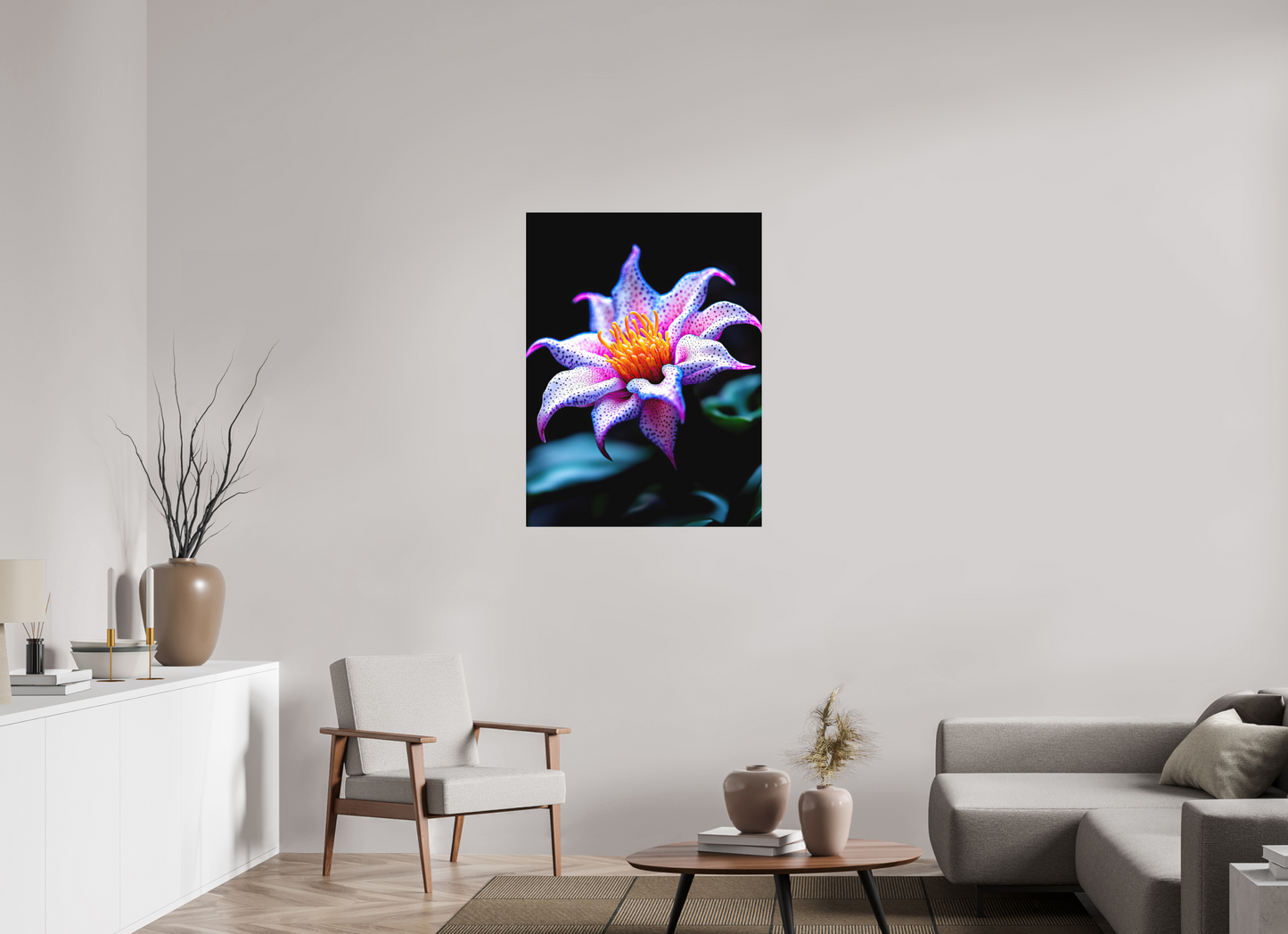 30 x 40″, Photo Print on Aluminum Backing Cotton Candy Flower