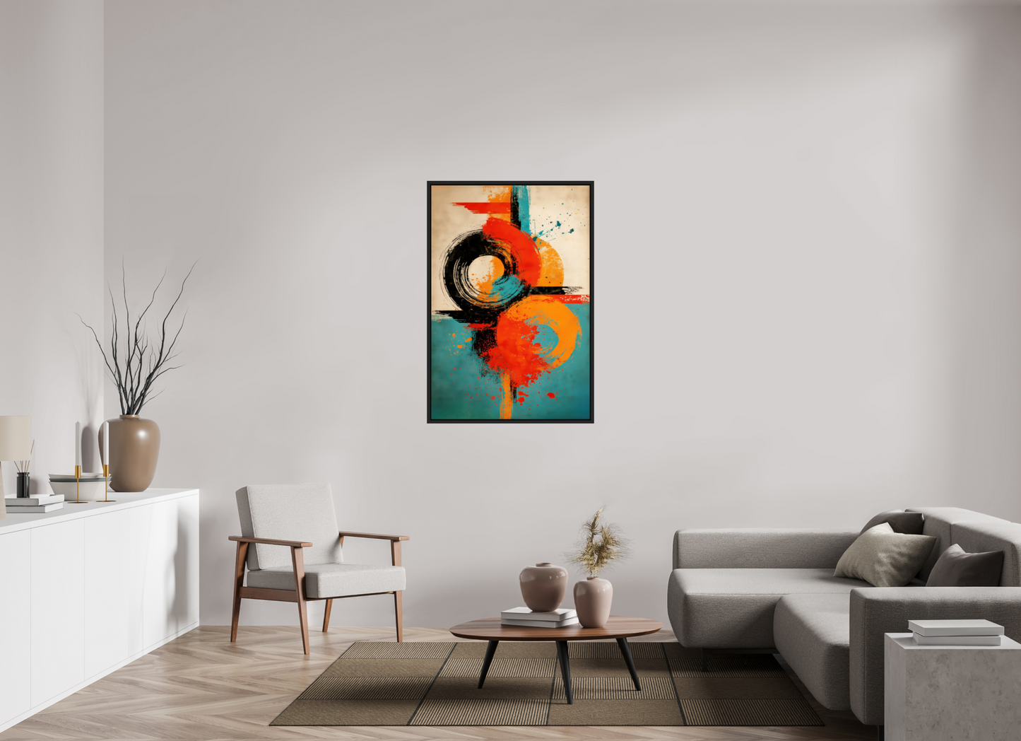 32 x 47.2″, Fine Art Print on Aluminum Dibond with Boarder Abstract Traffic Sign
