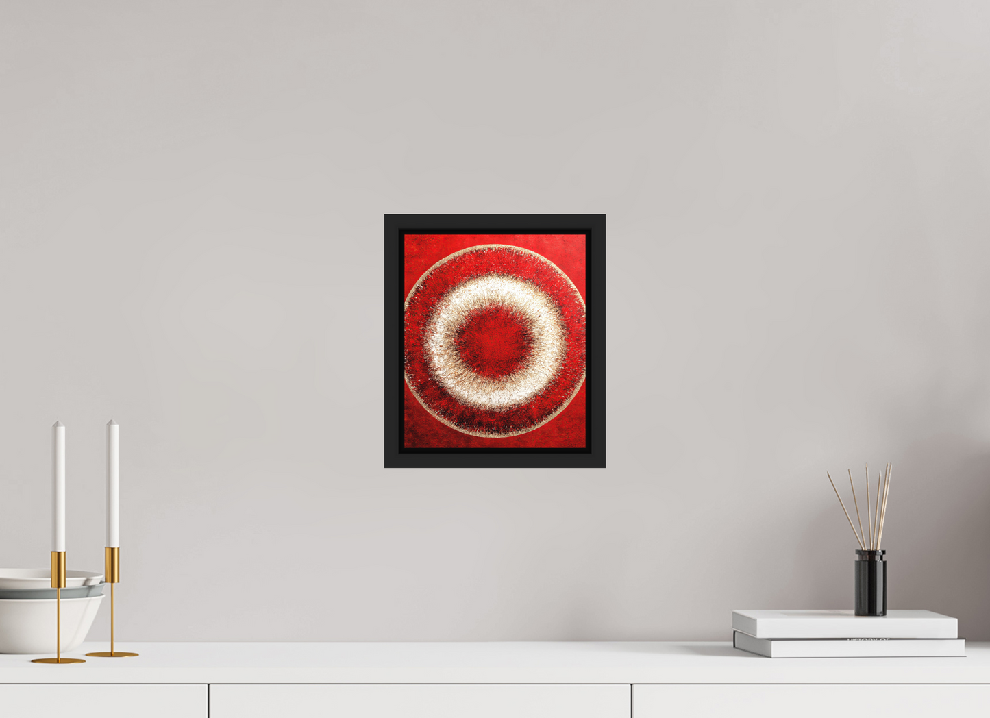 8 x 9.4″, Photo Print on Aluminum Backing with boarder Abstract Red Eye