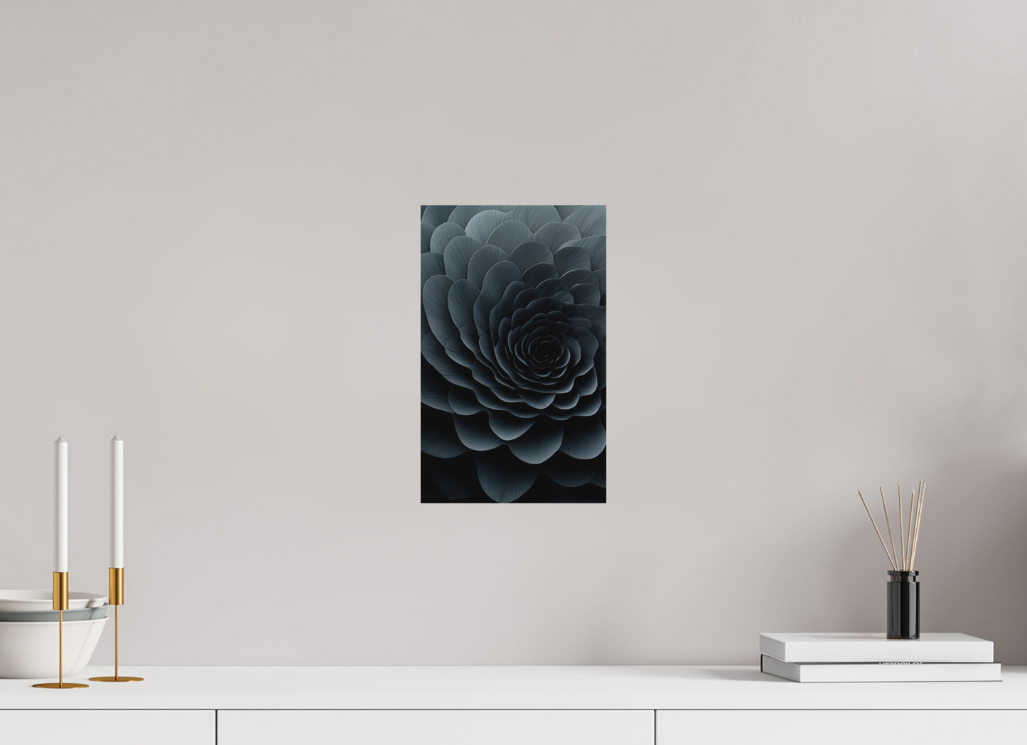 8 x 12.8″, Photo Print on Aluminum Backing Dark Flower