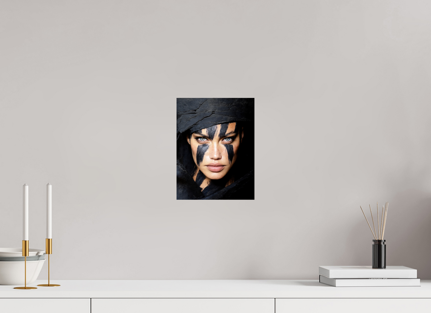 8 x 10.4″, Fine Art Print On Aluminum Dibond Charcoal Woman