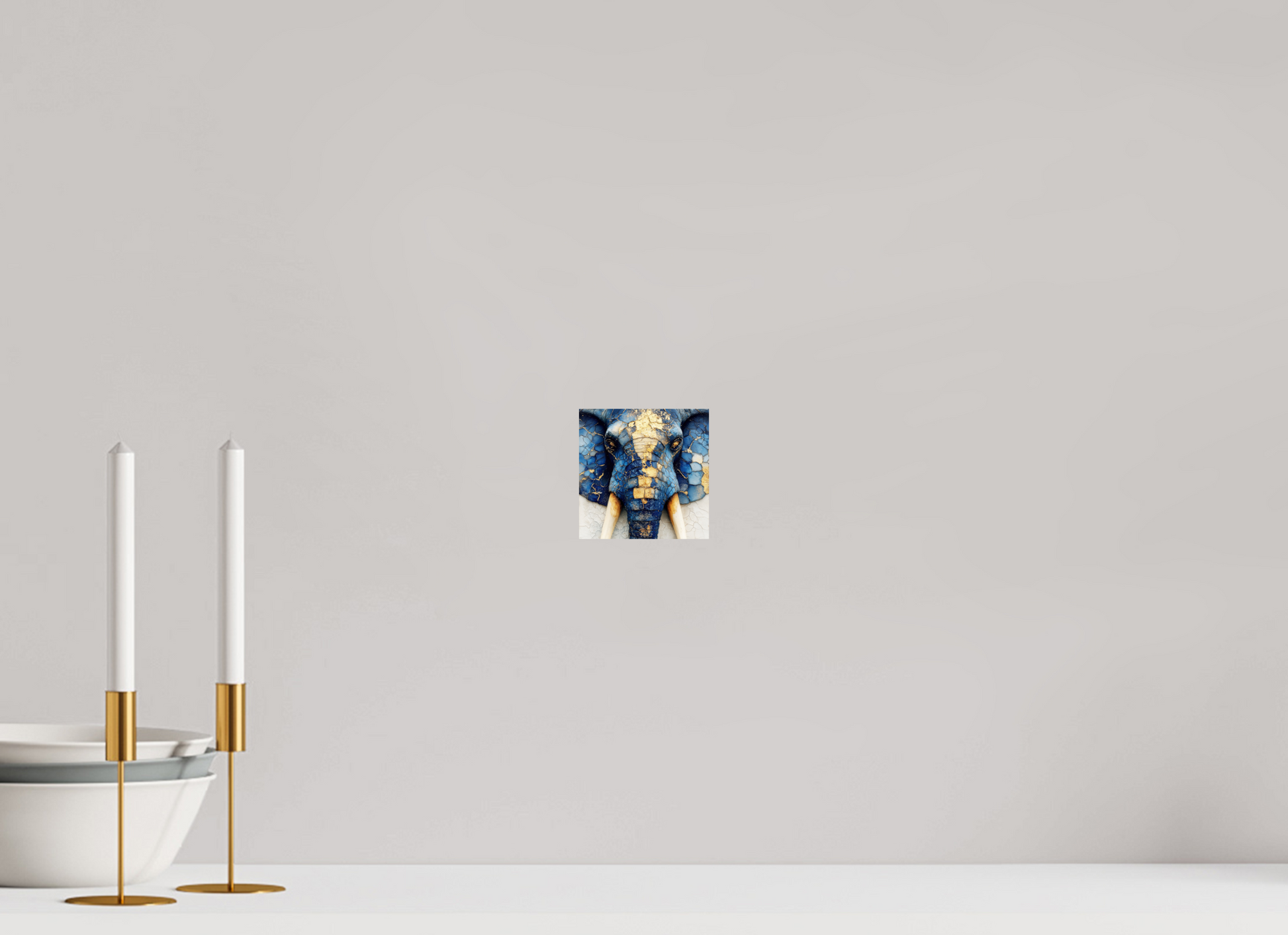 4 x 4″, Fine Art Print On Aluminum Dibond Elephant