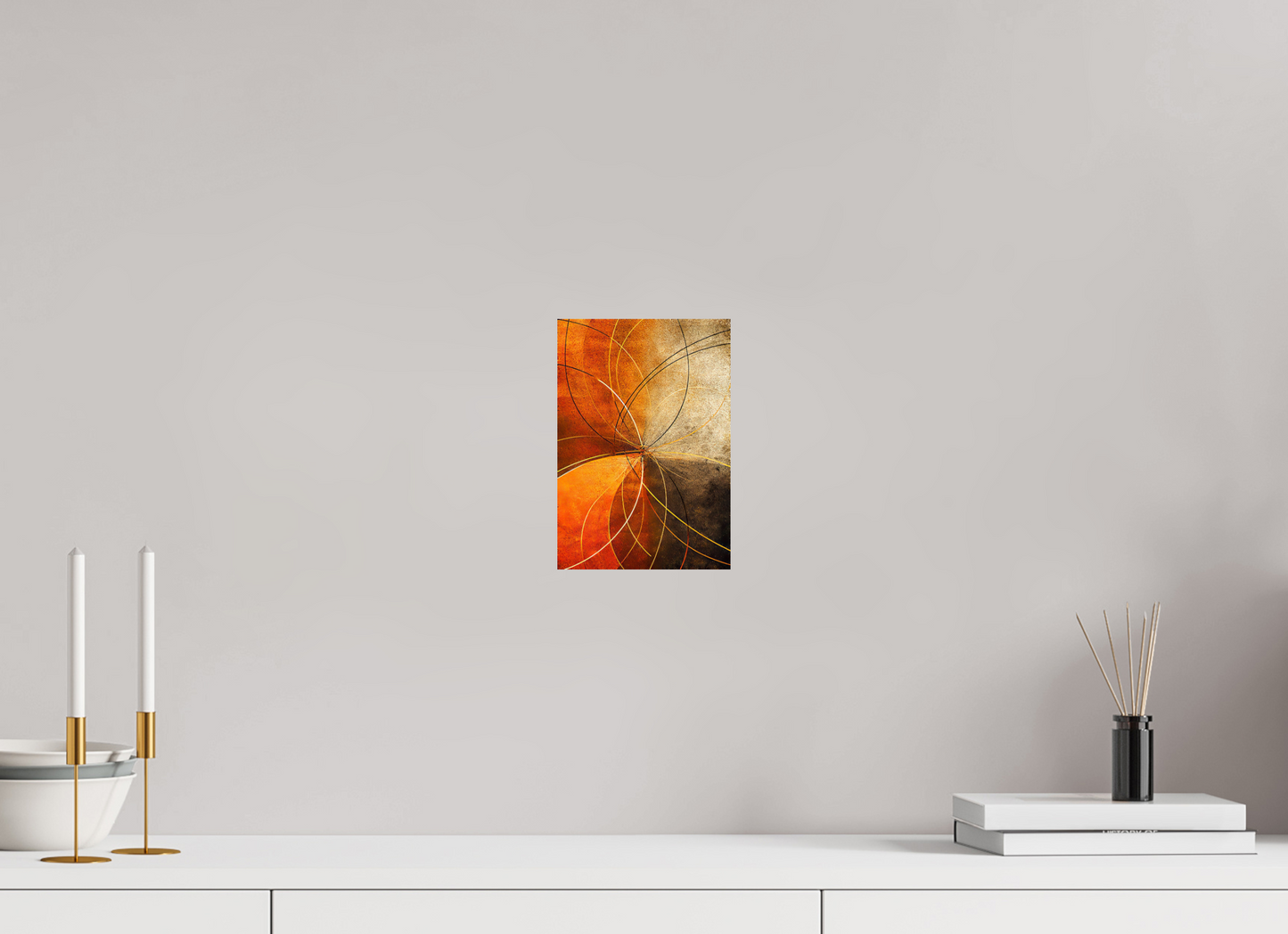 6 x 8.7″, Fine Art Print On Aluminum Dibond Abstract Rust Circles