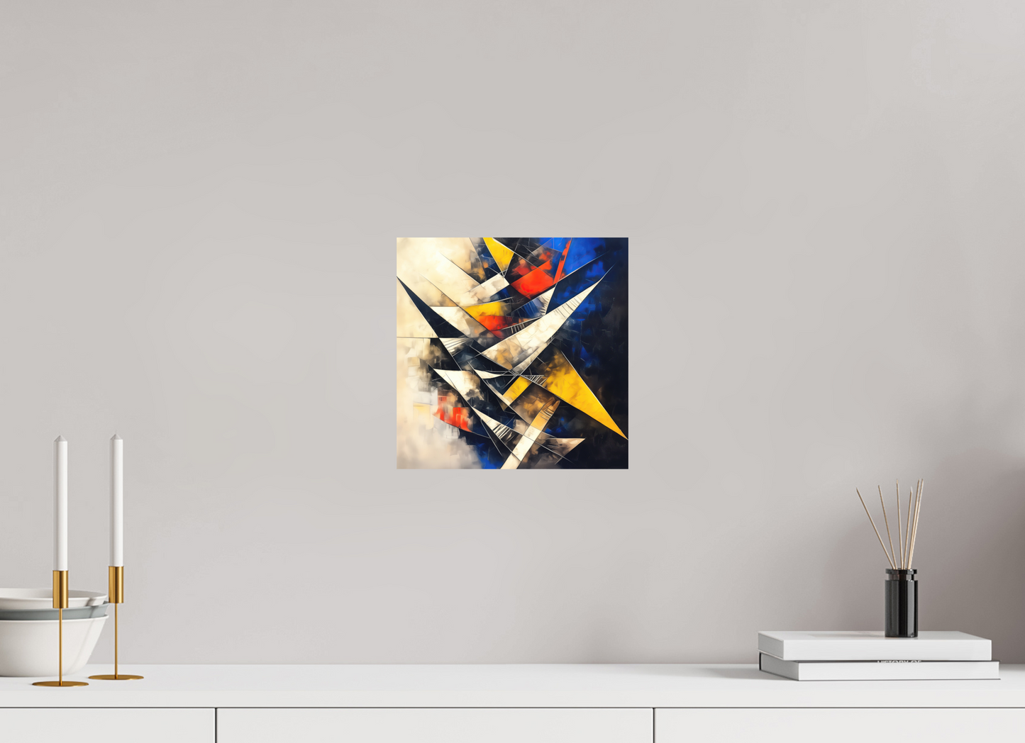 10 x 10″, Photo Print on Aluminum Backing Abstract Triangles