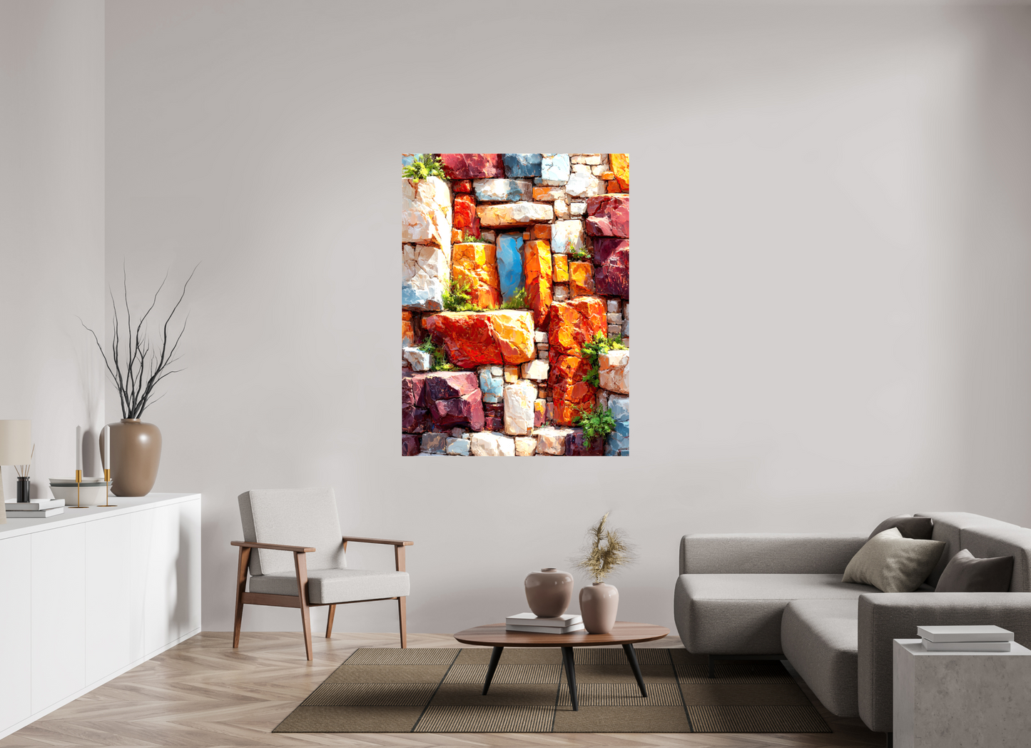 45 x 60″, Glossy Canvas Desert Rocks