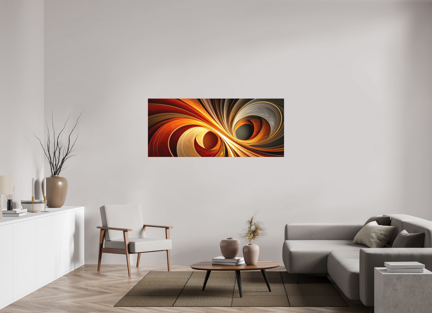 65.2 x 28″, Photo Print on Aluminum Backing Wacky Swirl