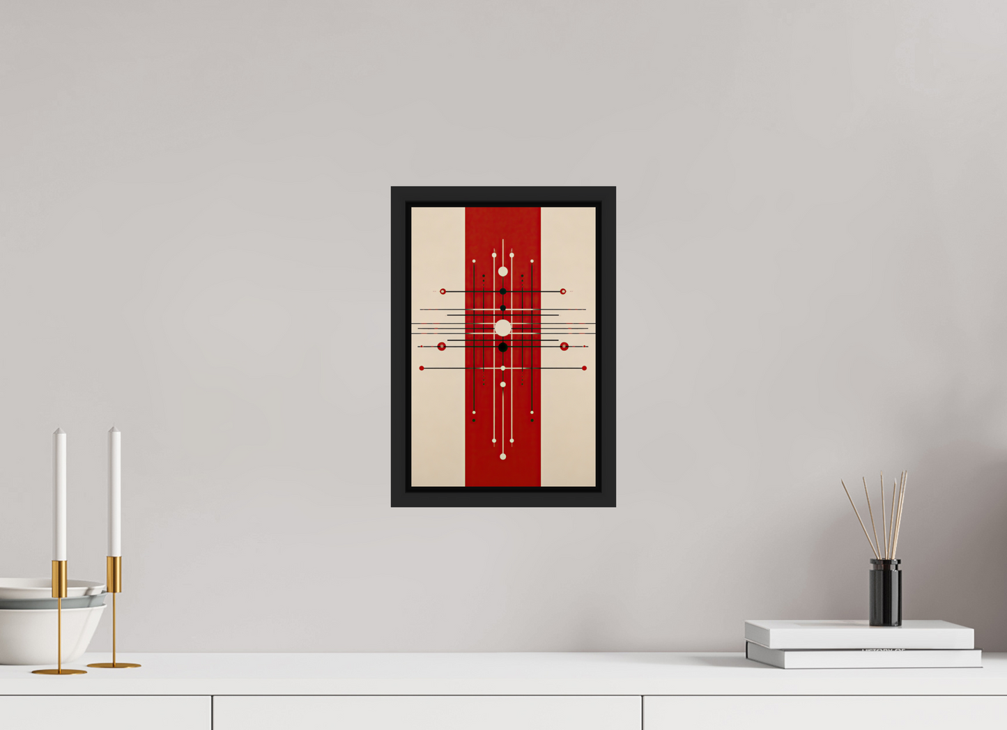 8 x 12.1″, Fine Art Print on Aluminum Dibond with Boarder Red Line