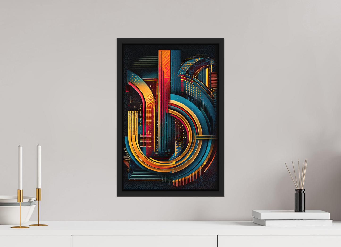 12 x 18.5″, Photo Print on Aluminum Backing with boarder Abstract Jazz