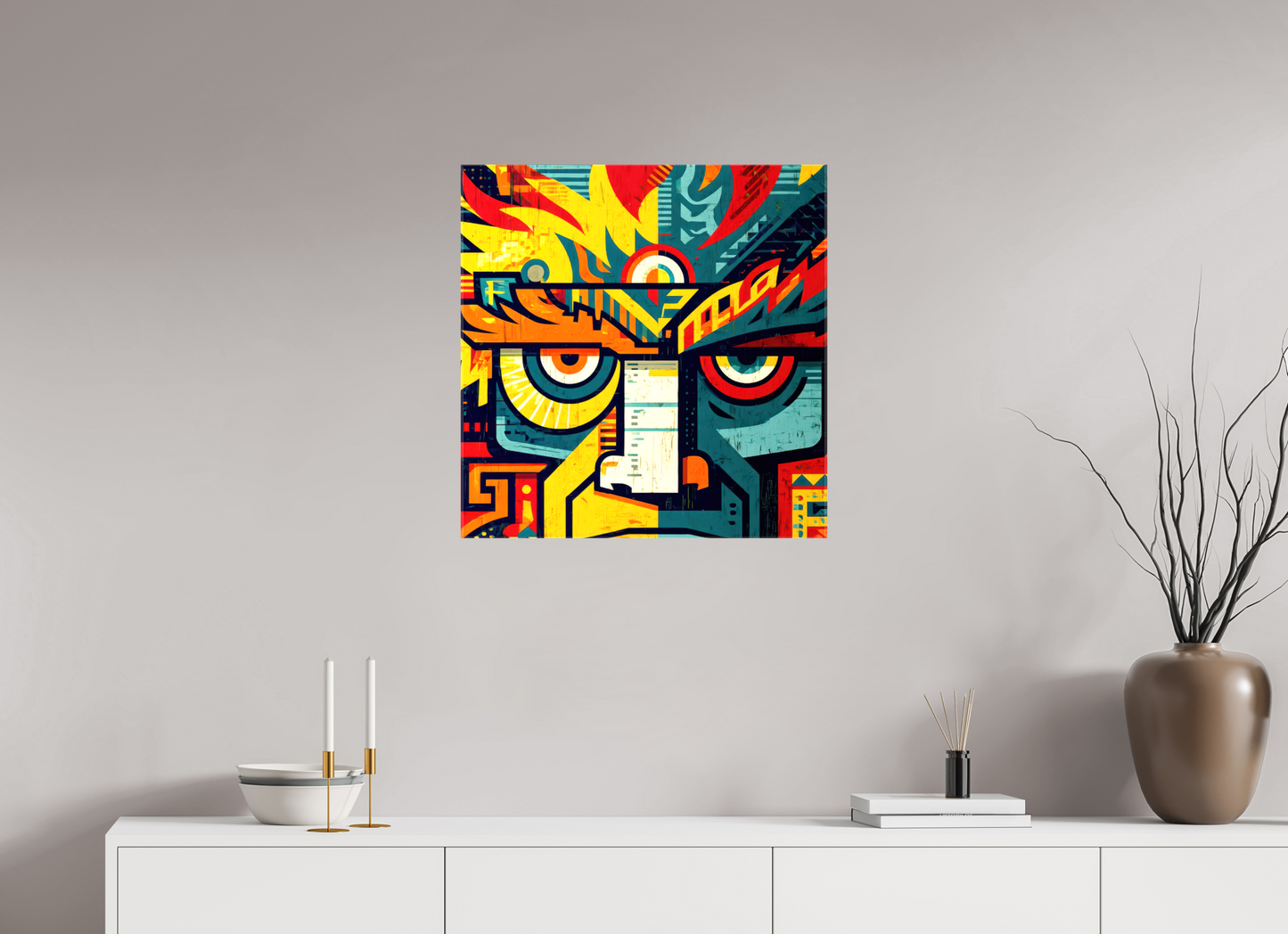 24 x 24.5″, Glossy Canvas Urban Tribal 2