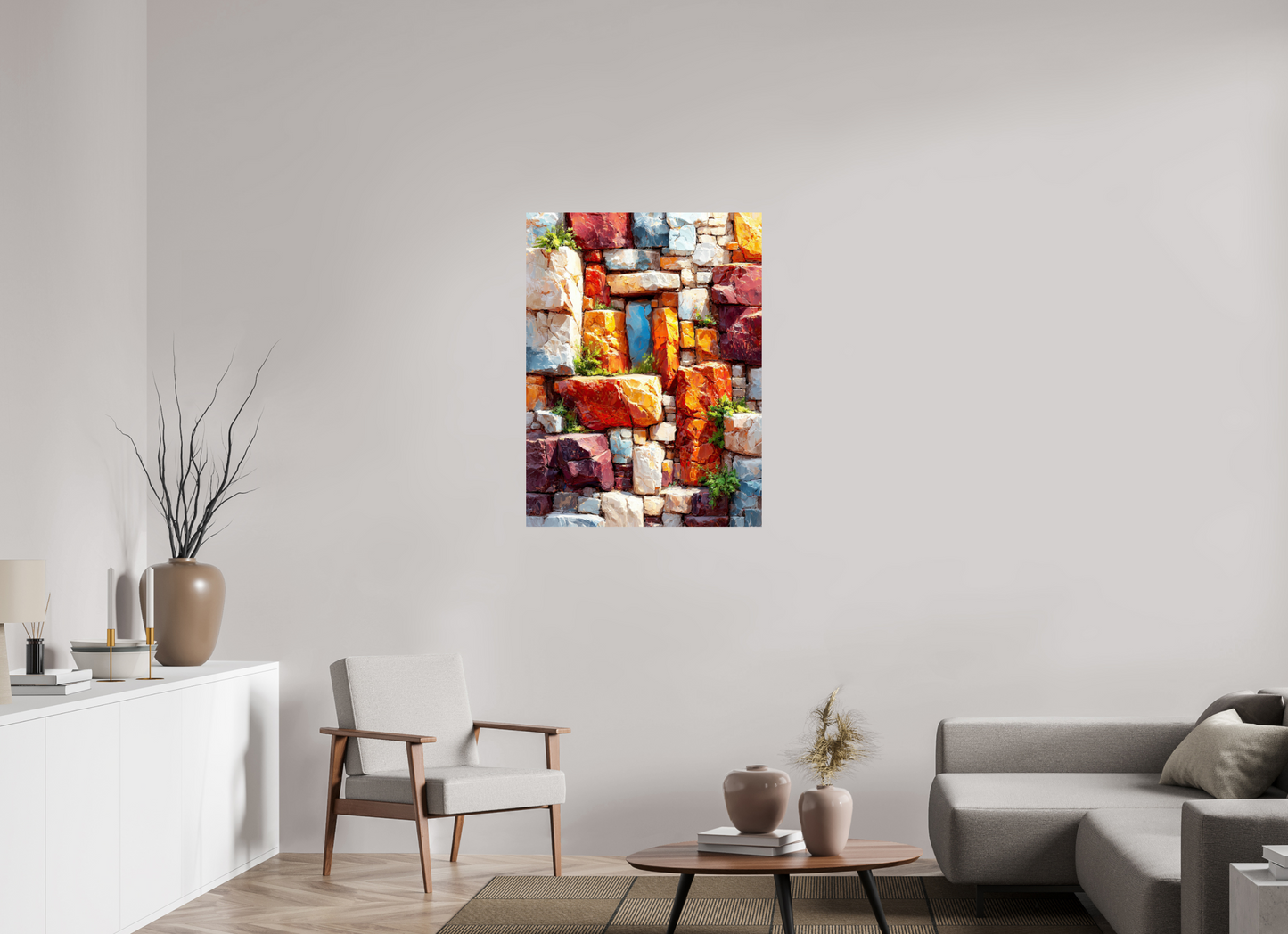 30 x 40″, Fine Art Print On Aluminum Dibond Desert Rocks