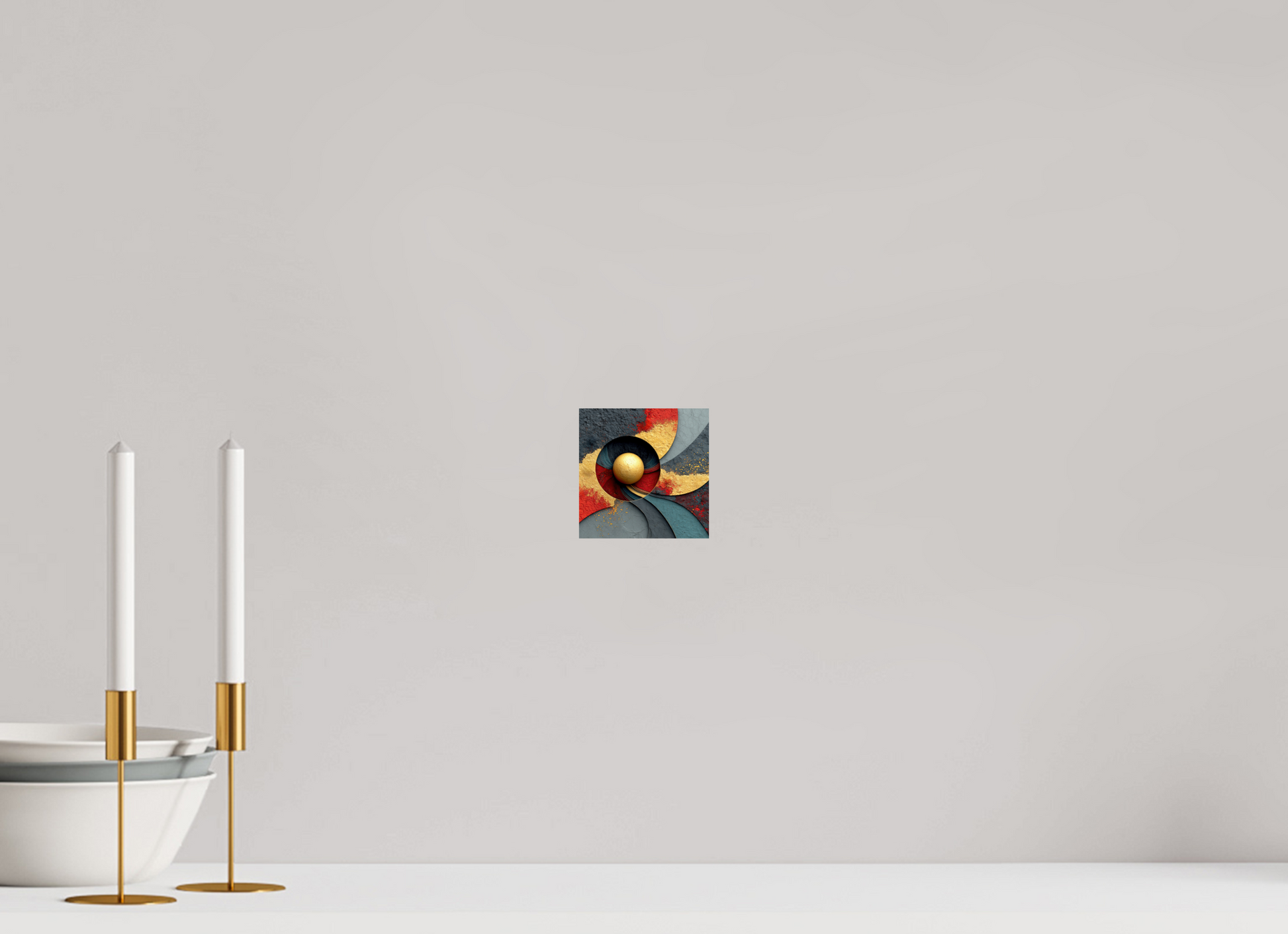 4 x 4″, Fine Art Print On Aluminum Dibond Gold Ball
