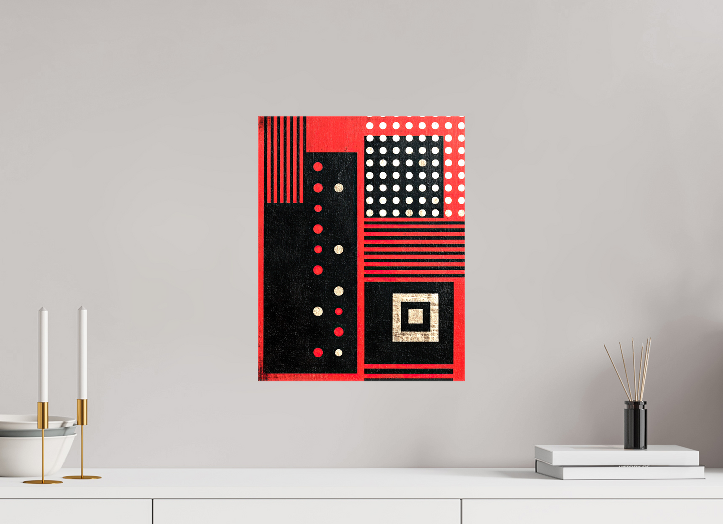 12 x 15.5″, Glossy Canvas Abstract Barcode 2