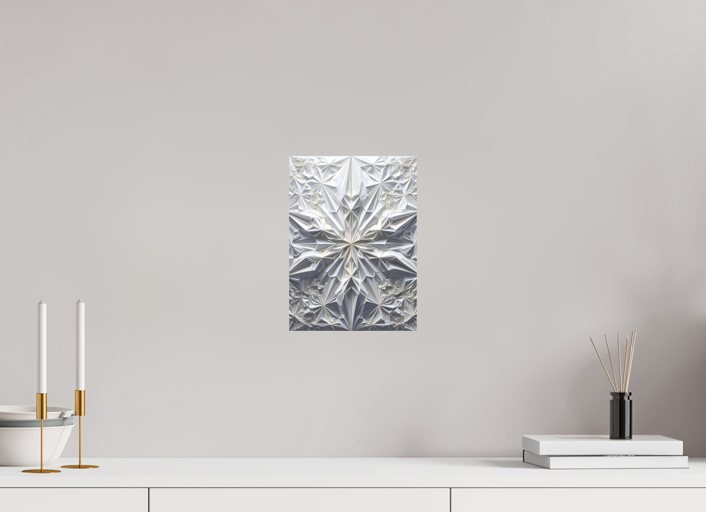 8 x 10.9″, Photo Print on Aluminum Backing Snowflake