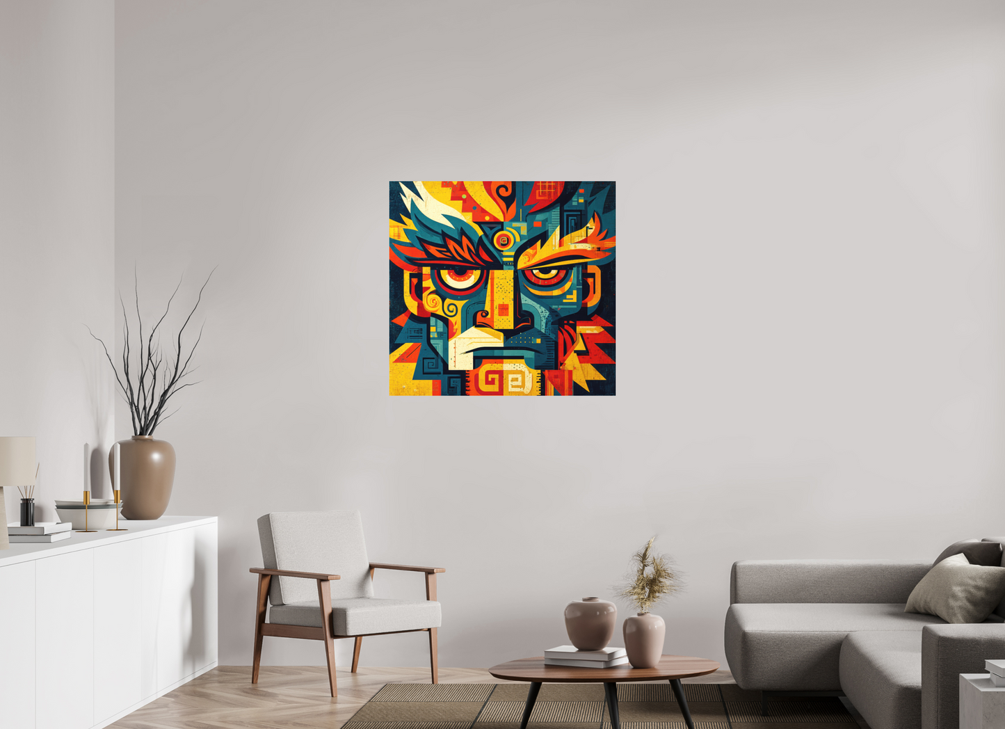 36.9 x 35″, Photo Print on Aluminum Backing Urban Tribal 3