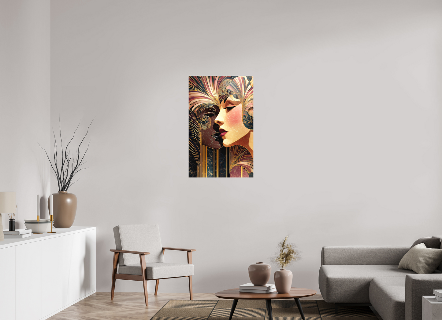 24 x 37.8″, Photo Print on Aluminum Backing Art Deco Women