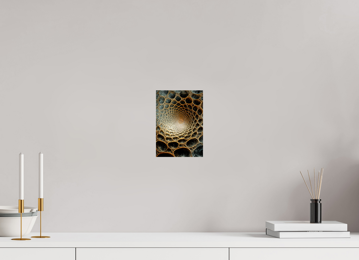 ISO A5 (14,8 x 21 cm), Fine Art Print On Aluminum Dibond Alien Texture