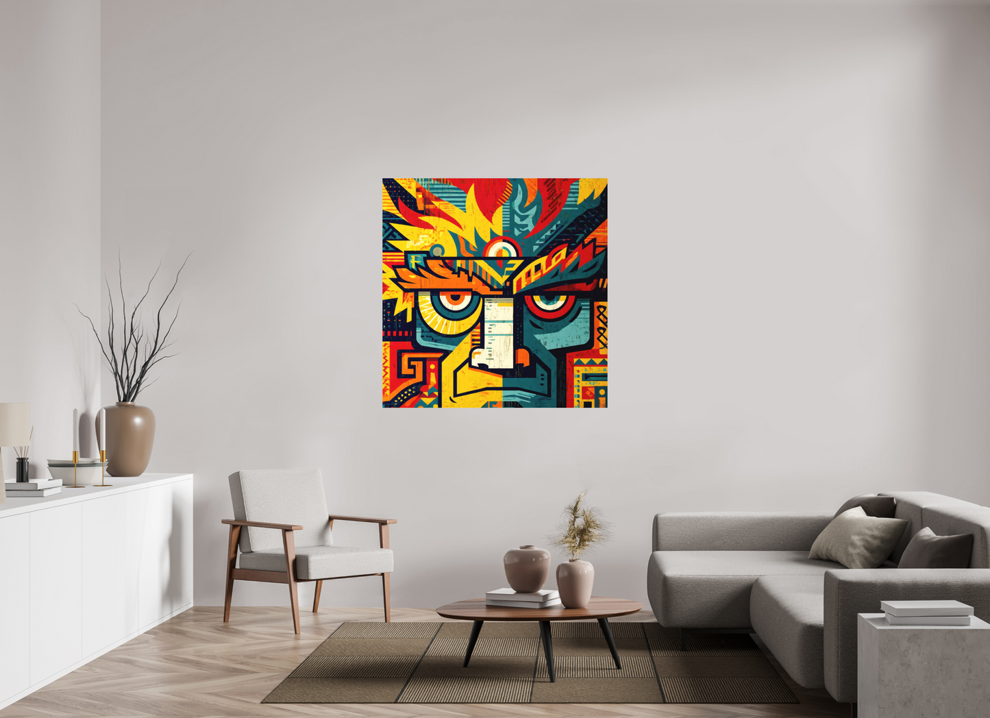 47 x 48″, Photo Print on Aluminum Backing Urban Tribal 2