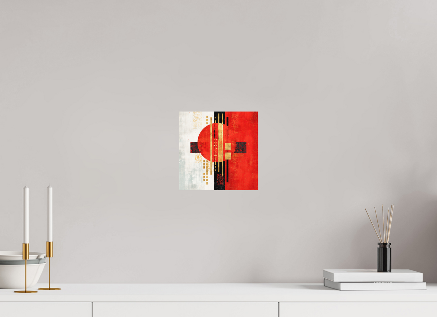 8 x 8″, Photo Print on Aluminum Backing Abstract Rising Sun