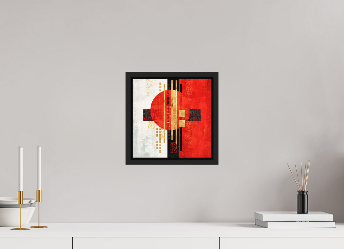 10 x 10″, Photo Print on Aluminum Backing with boarder Abstract Rising Sun