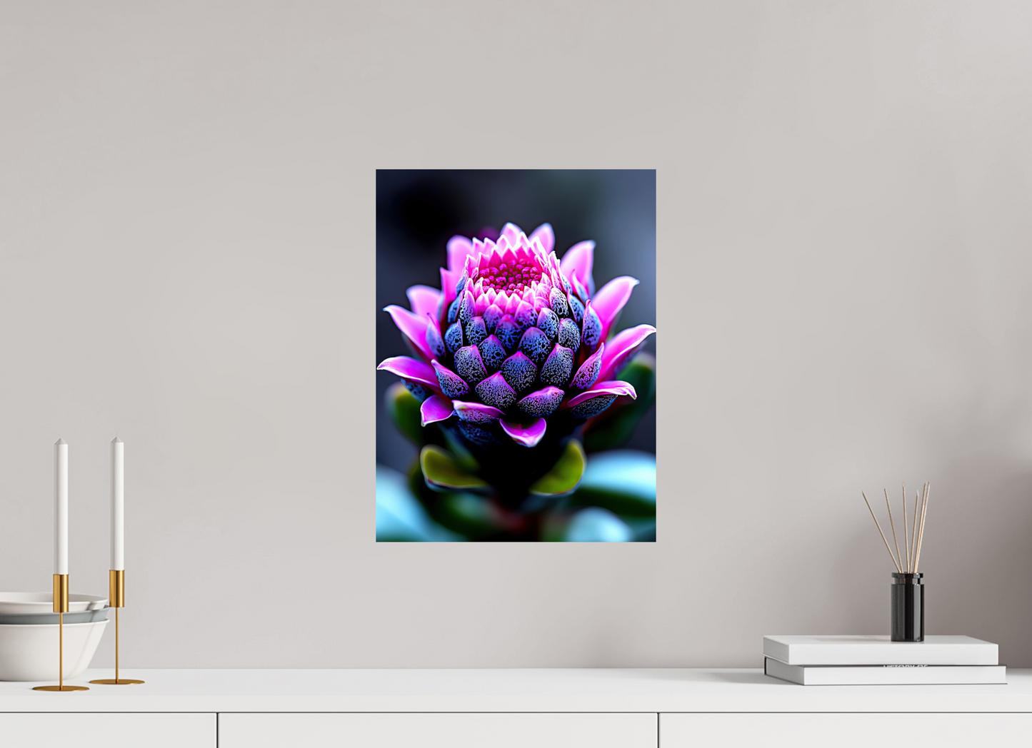 12 x 16″, Fine Art Print On Aluminum Dibond Pink Bud Flower