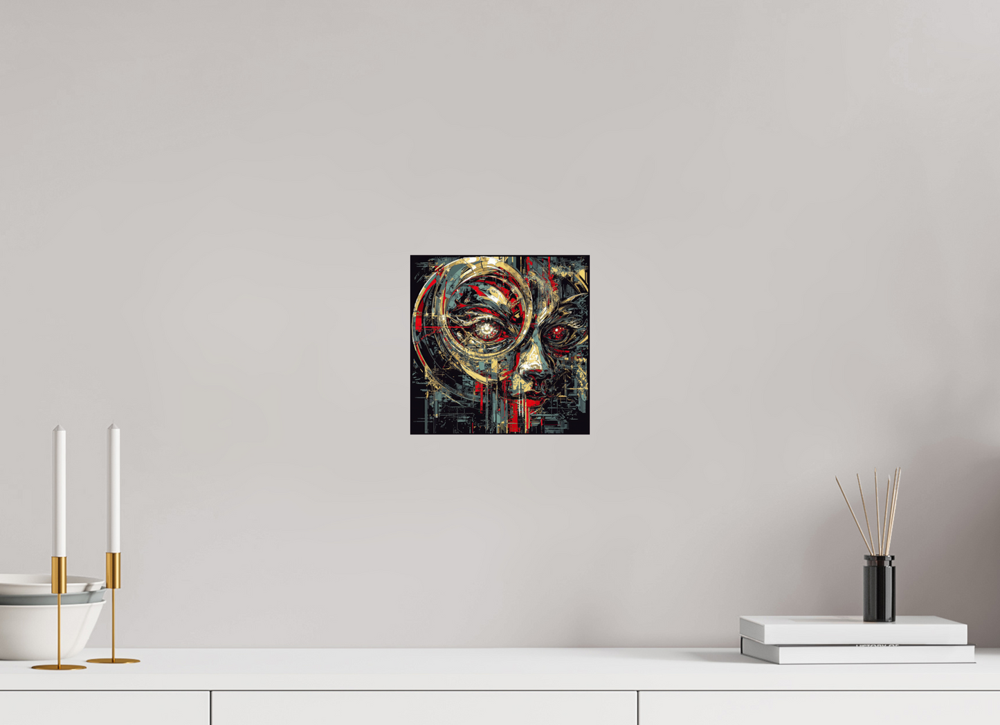 8 x 8″, Fine Art Print On Aluminum Dibond Abstract Female Eye