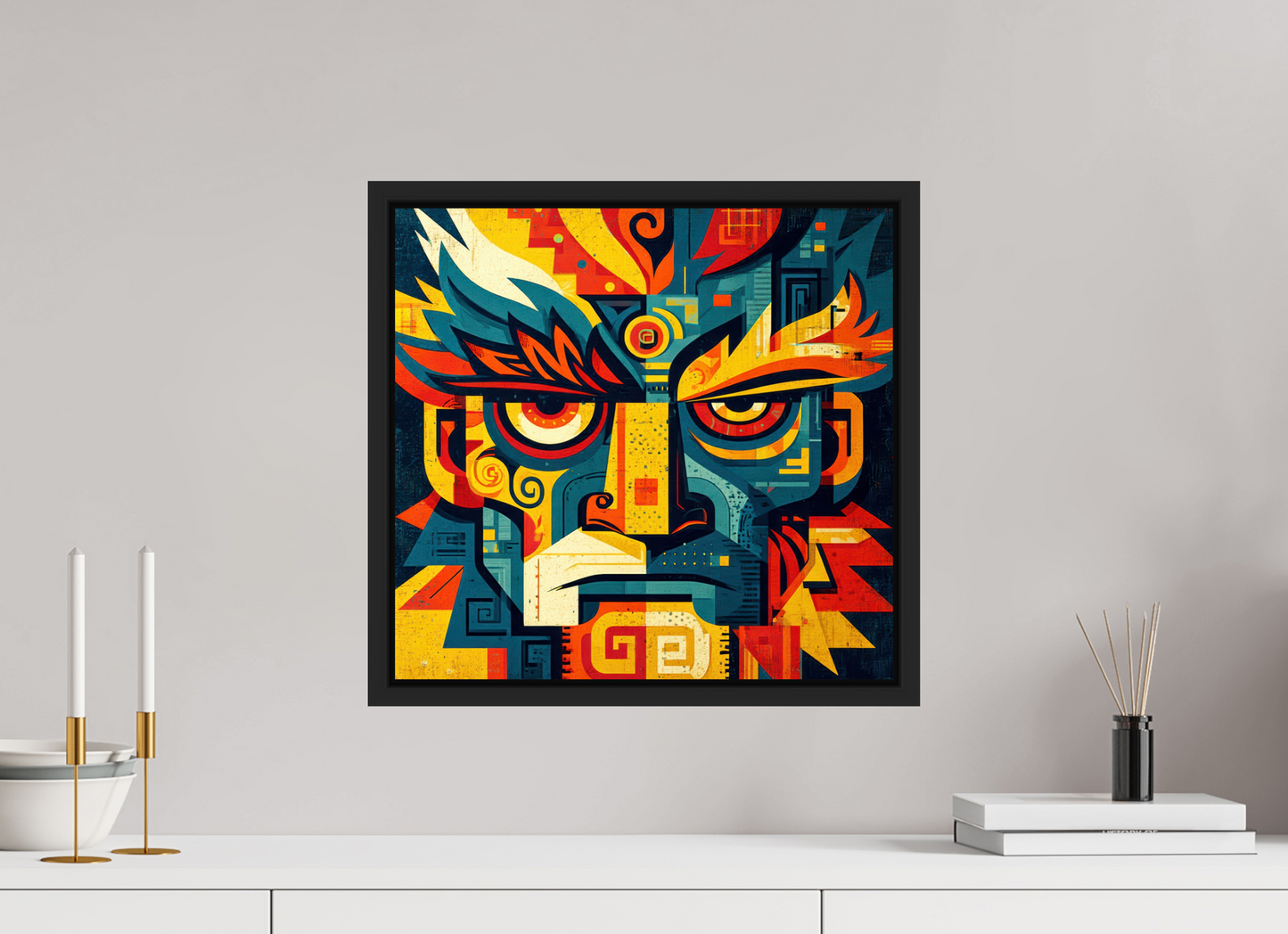 16.9 x 16″, Fine Art Print on Aluminum Dibond with Boarder Urban Tribal 3