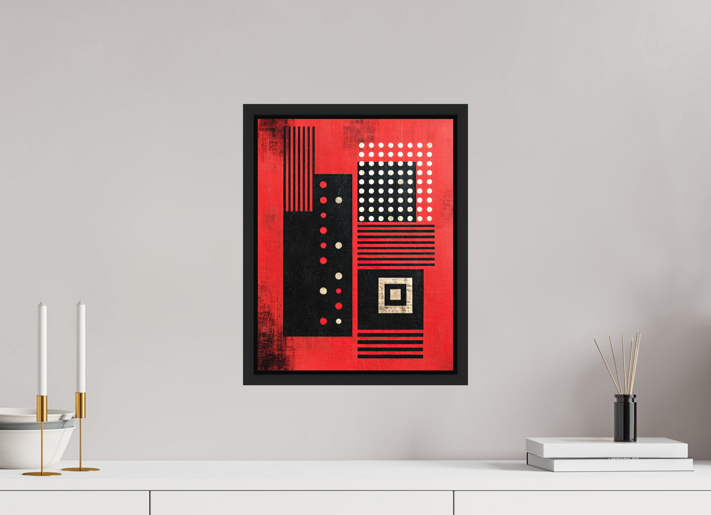 12 x 15.5″, Photo Print on Aluminum Backing with boarder Abstract Barcode 2