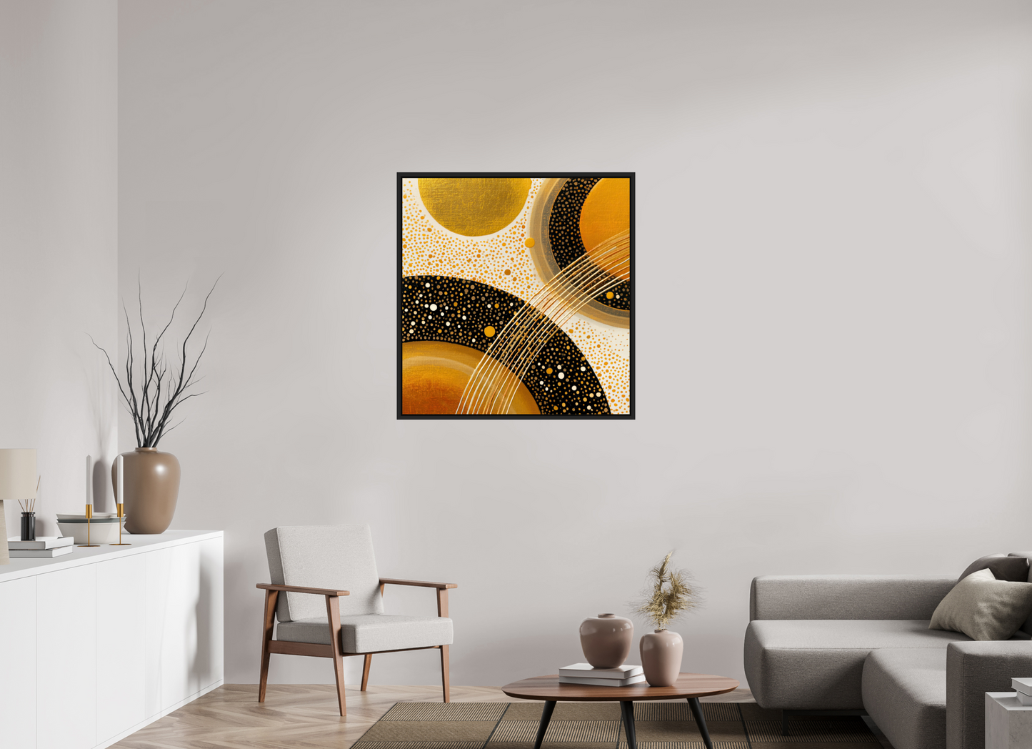 36 x 37.4″, Fine Art Print on Aluminum Dibond with Boarder Gold Embryo