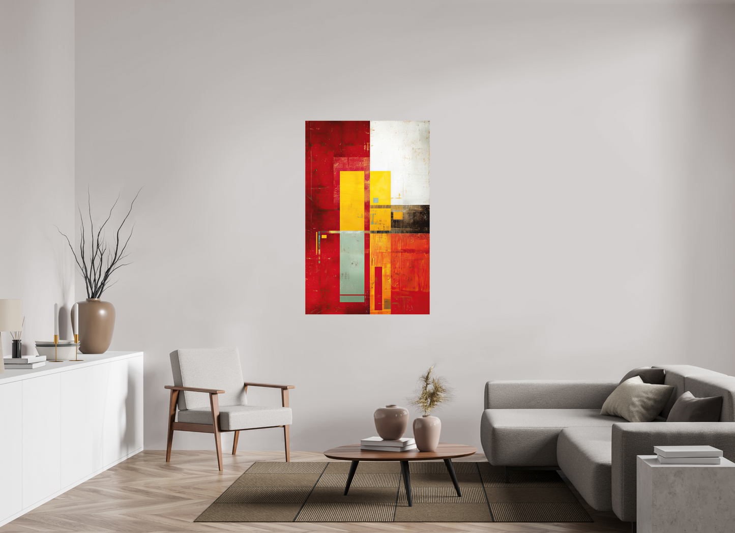 35 x 54.5″, Photo Print on Aluminum Backing Modern Rectangle