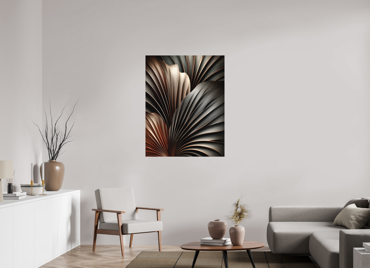 35 x 44.9″, Photo Print on Aluminum Backing Dark Leaves